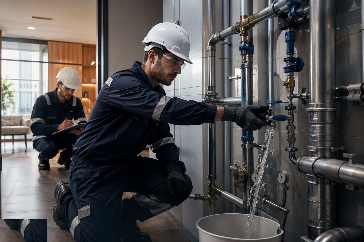Water hygiene and flushing — MEP Second Fix & Commissioning, step 7