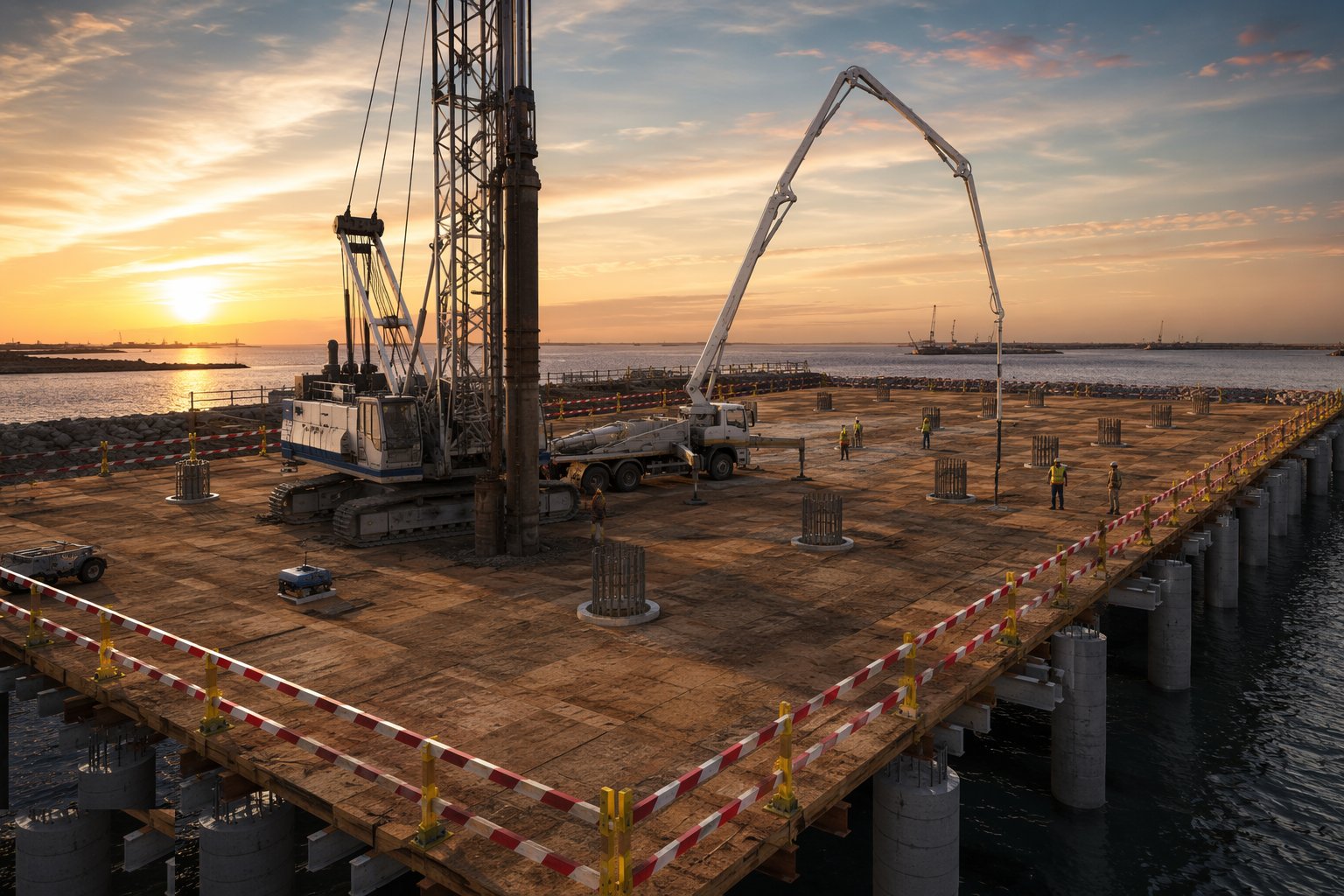Build the working platform — Piling & Deep Foundations, step 2