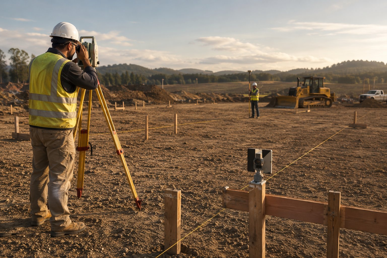 Establish the site datum and benchmarks — Setting Out & Survey Control, step 2