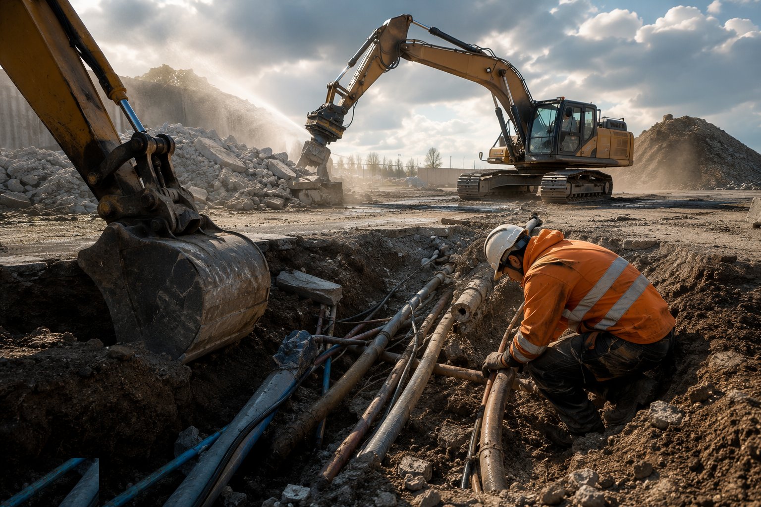 Service disconnections and diversions — Site Clearance & Demolition, step 2
