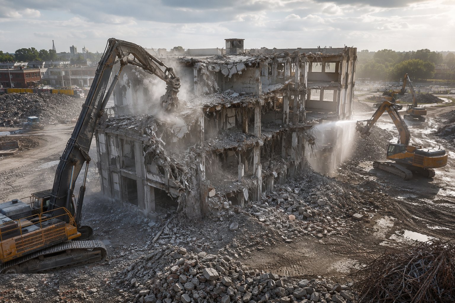 Mechanical demolition, top down — Site Clearance & Demolition, step 5