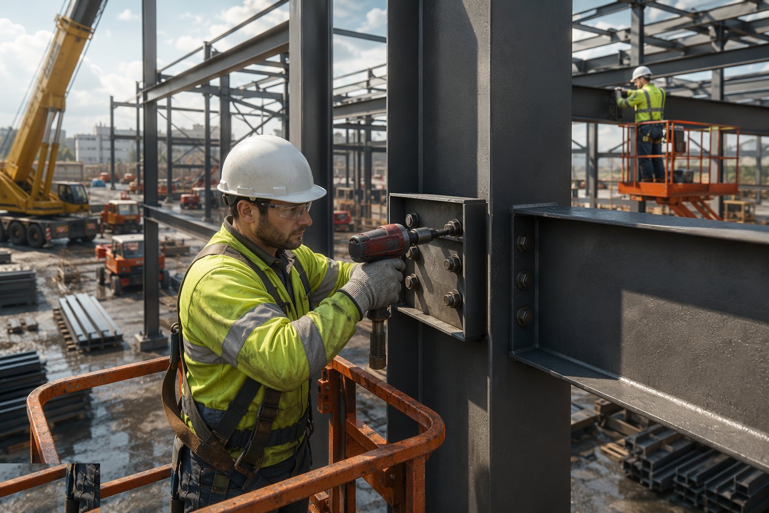 Torque and verify the connections — Steel Frame Construction, step 5