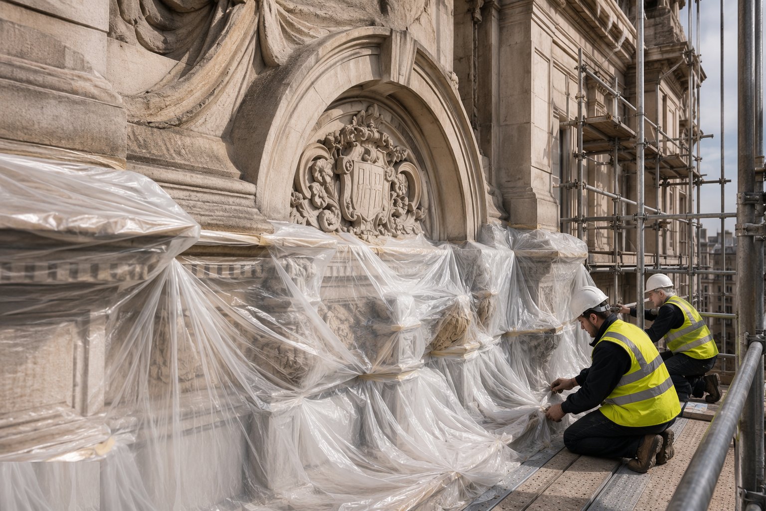 Protect the fabric before the works begin — Working on Listed & Heritage Civic Buildings, step 3