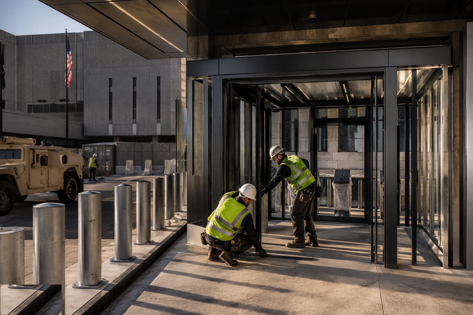 Install the HVM line exactly as tested — Security Measures in Government Buildings, step 3