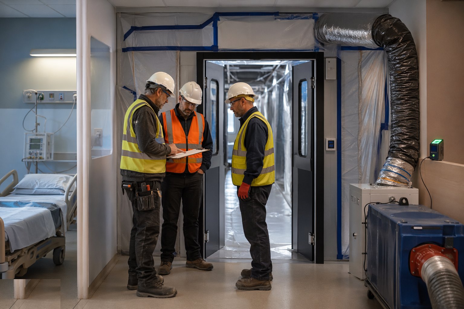 Run the ICRA and agree the risk classification — Working In & Around Live Hospitals, step 1