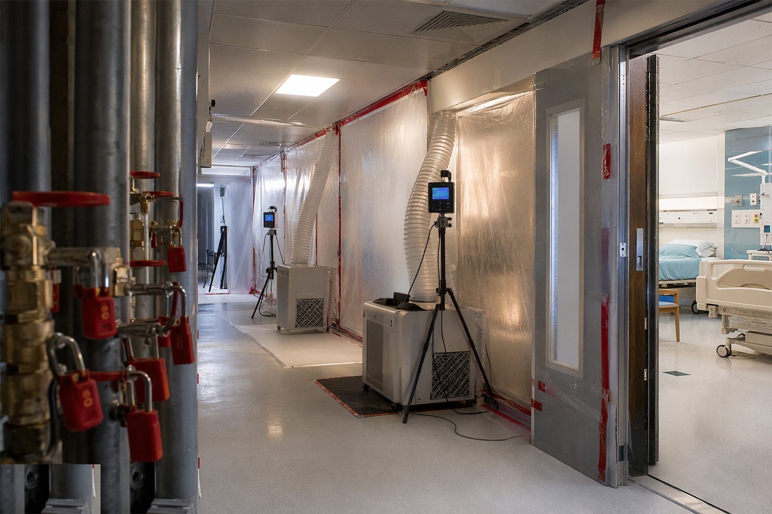 Plan every shutdown and isolation in advance — Working In & Around Live Hospitals, step 5