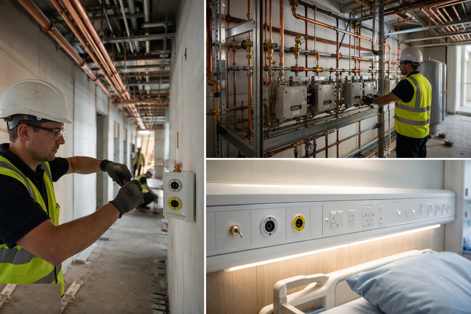 Install terminal units and second-fix connections — Medical Gas Pipeline Systems (MGPS), step 6