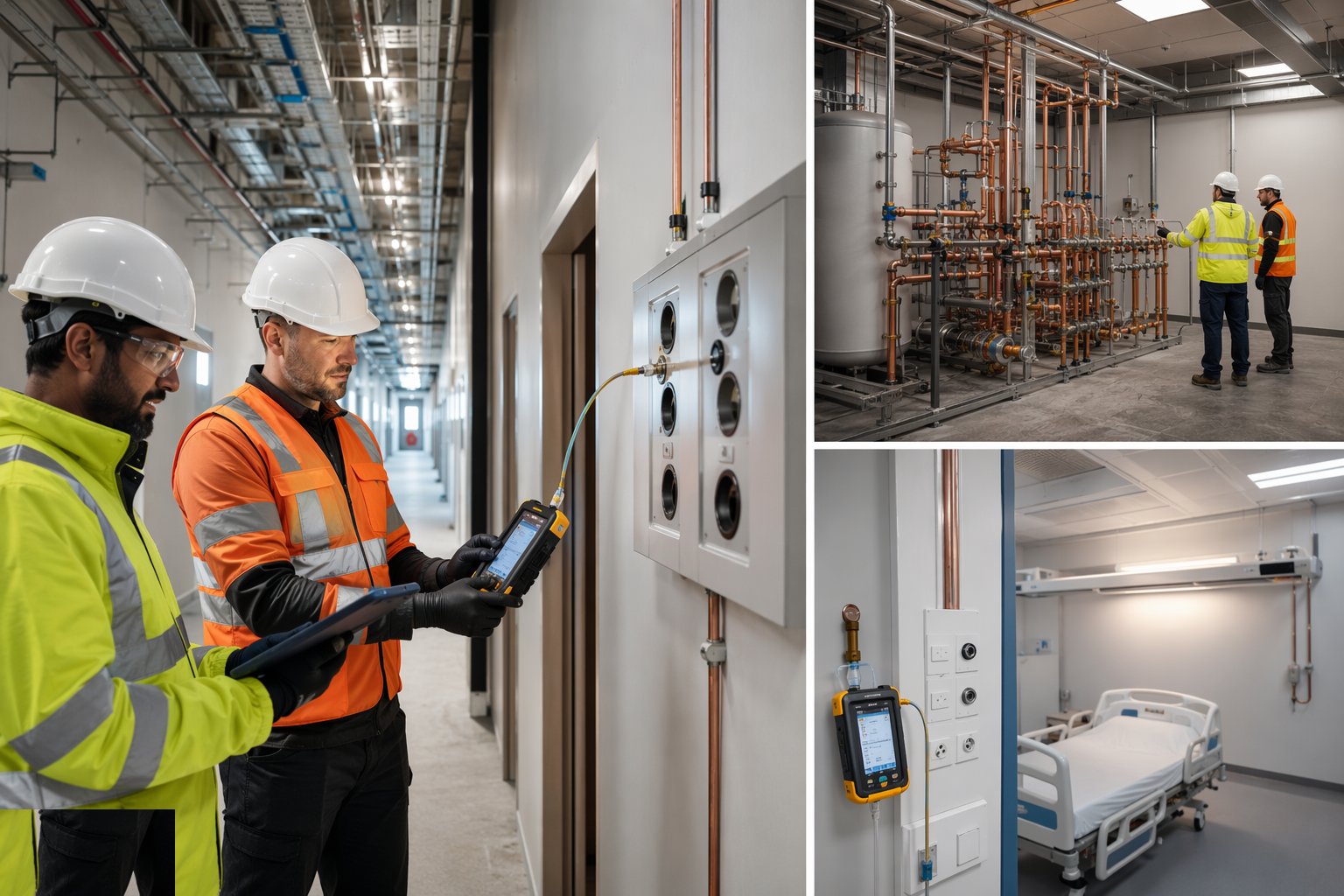 Run the commissioning test regime with the Authorised Person — Medical Gas Pipeline Systems (MGPS), step 7