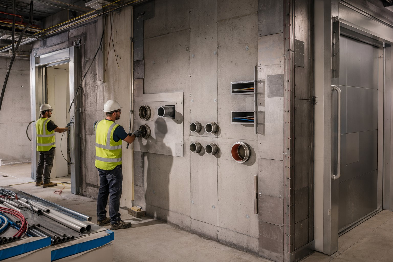Coordinate services through the shielding — Radiation Shielding & Imaging Suites, step 5