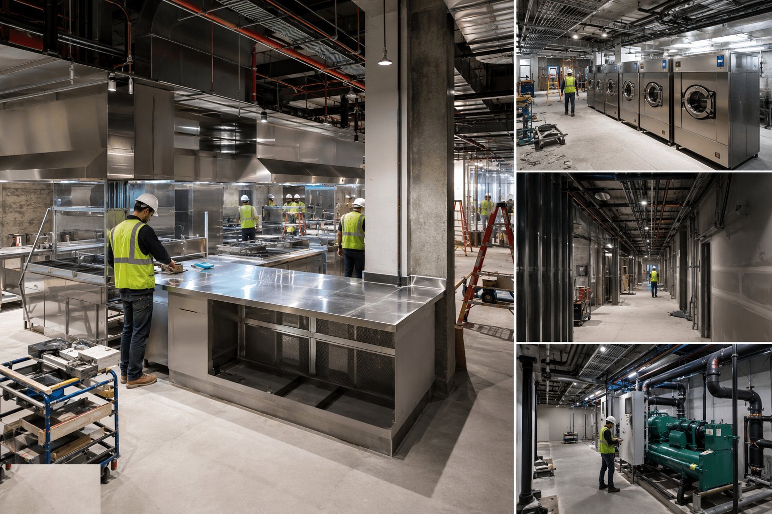 Build the structure and builder's work for heavy plant — Hotel Back-of-House & Specialist Services, step 2