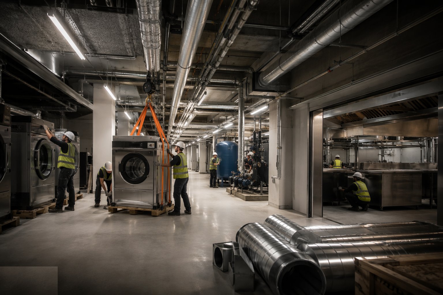 Install the laundry and BOH plant — Hotel Back-of-House & Specialist Services, step 4