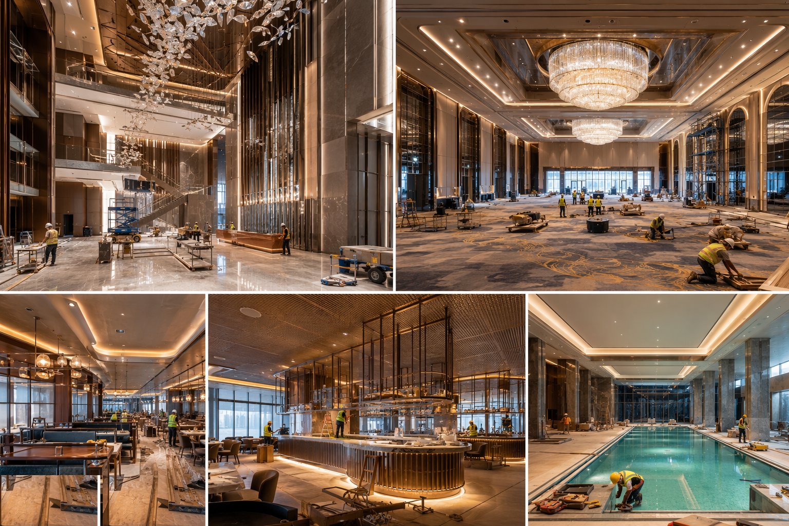 Fit out the restaurants and bars — Hotel Public Areas & Leisure Facilities, step 4