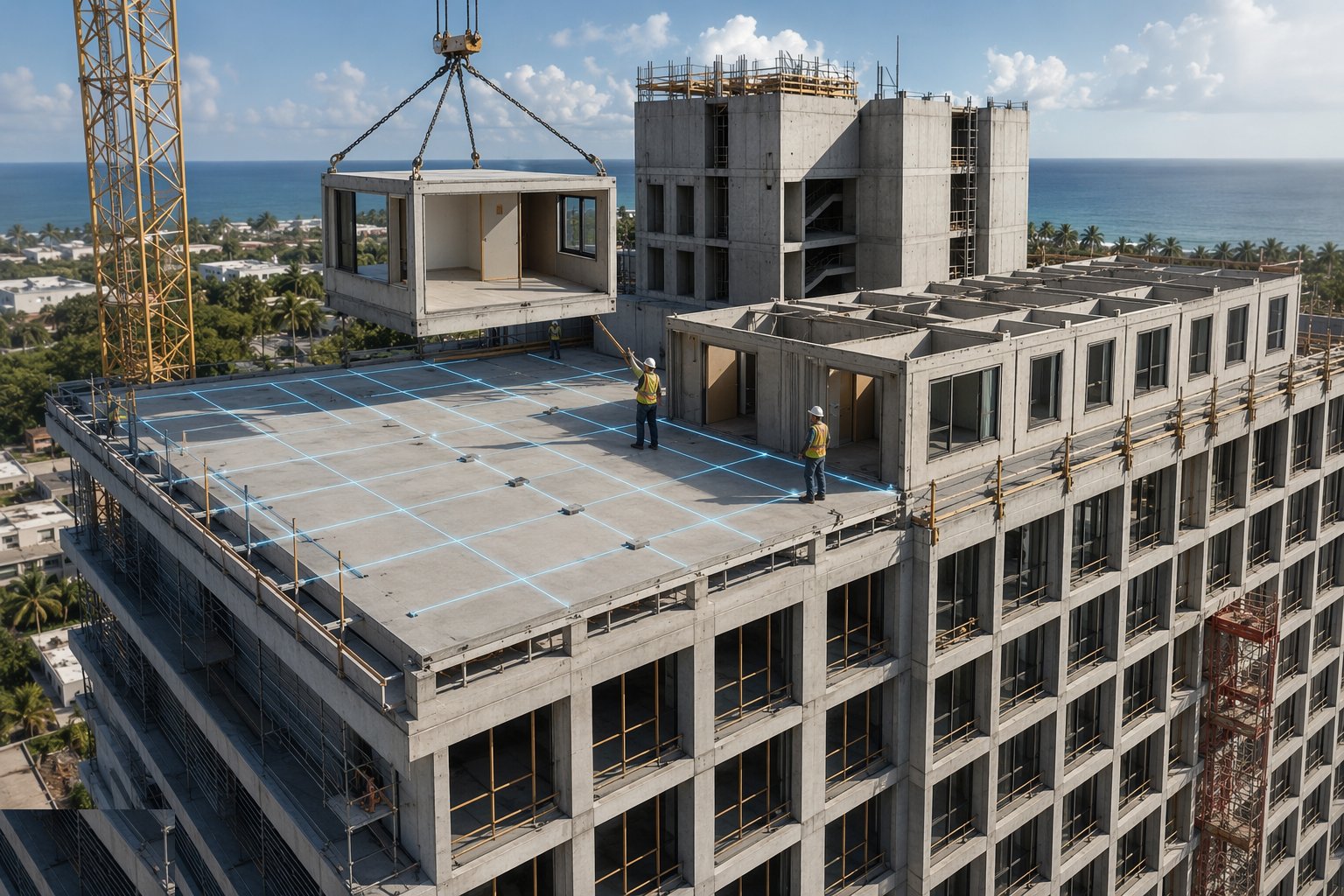 Lock the room grid and the structural module — Hotel Structure & Envelope, step 1