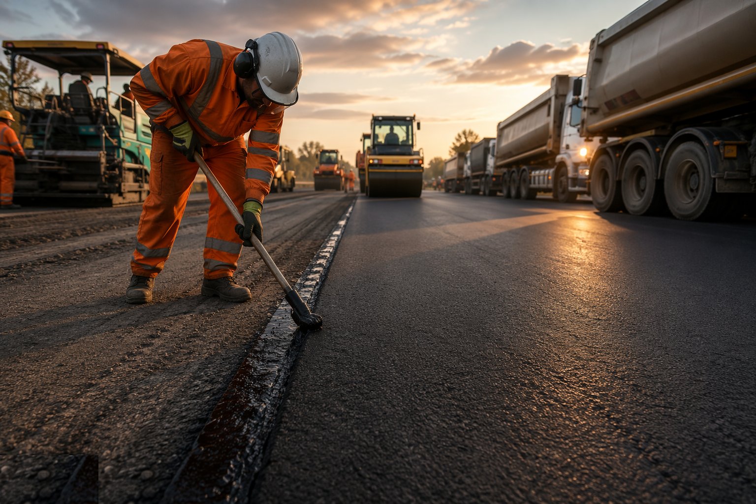 Form the joints properly — Asphalt Surfacing — Binder & Surface Course, step 6