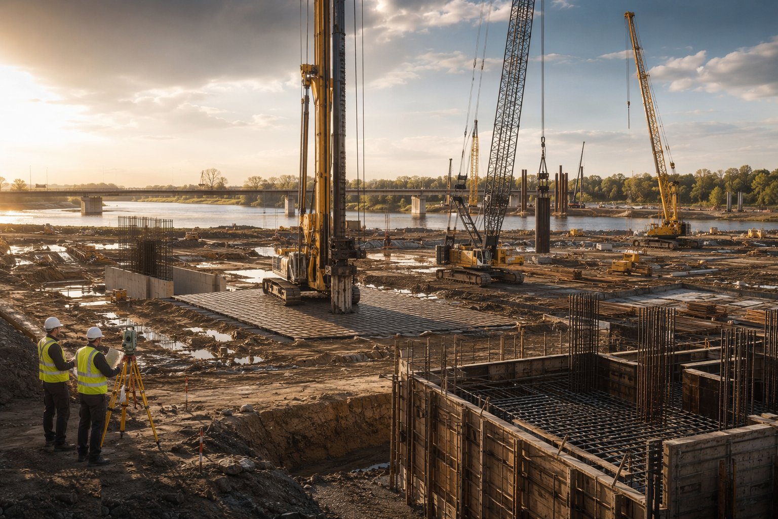 Establish the structure site — Bridge Foundations & Substructure, step 1