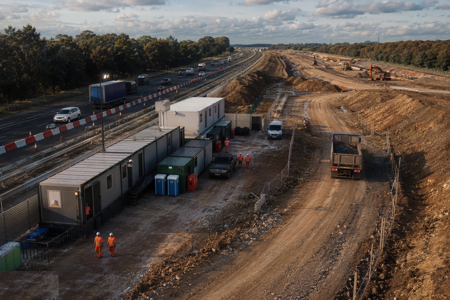 Establish compounds and haul routes — Corridor Access & Enabling Works, step 4