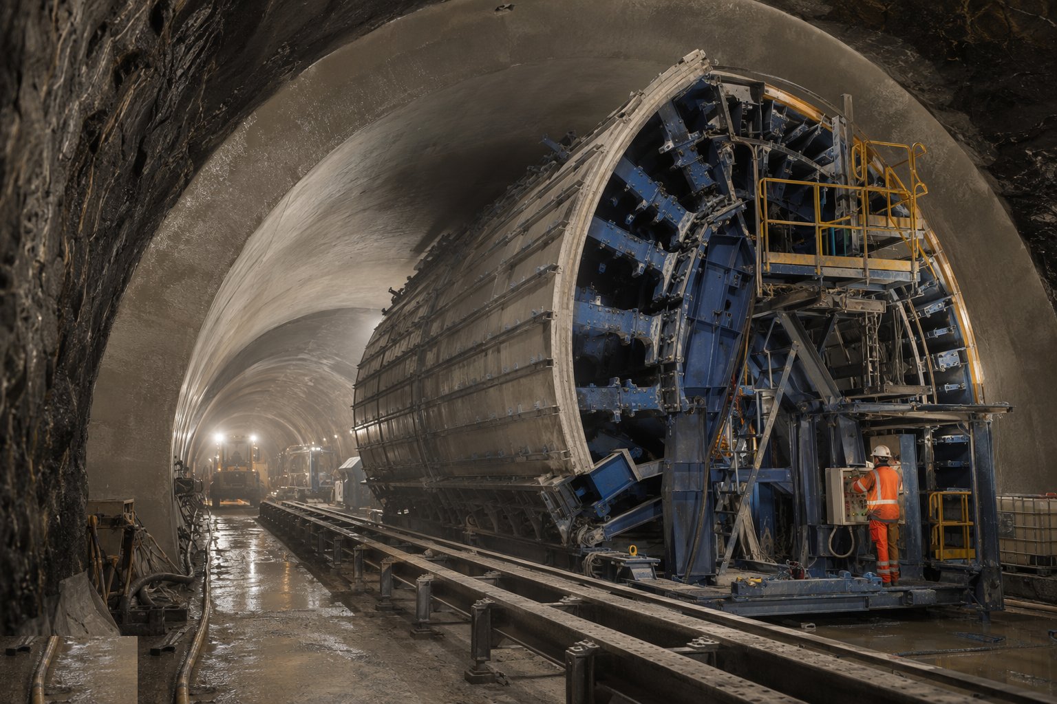 Cast the secondary lining and invert — SCL & Drill-and-Blast Tunnelling, step 6