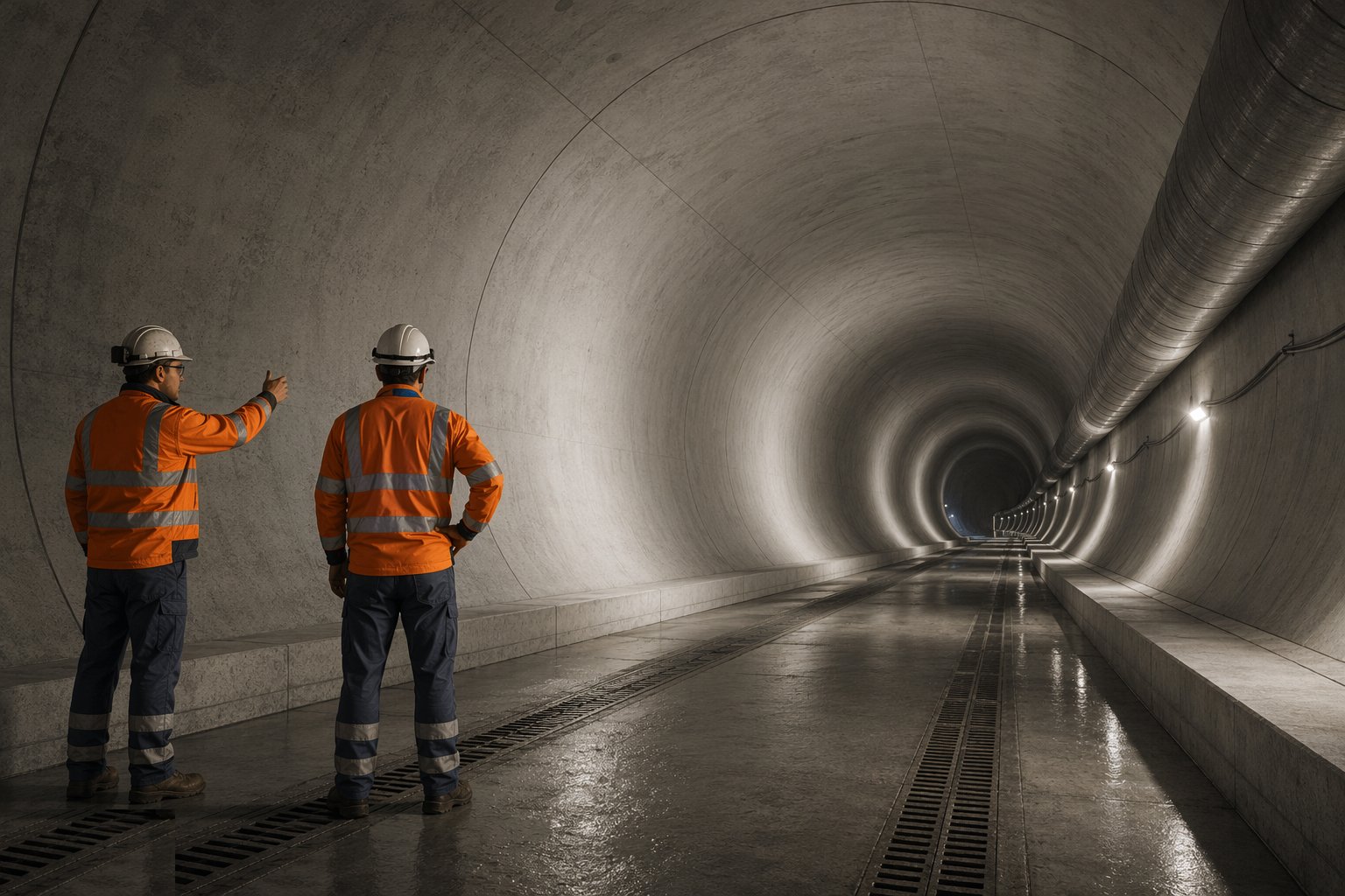 Grout, drain and hand over the structure — SCL & Drill-and-Blast Tunnelling, step 7