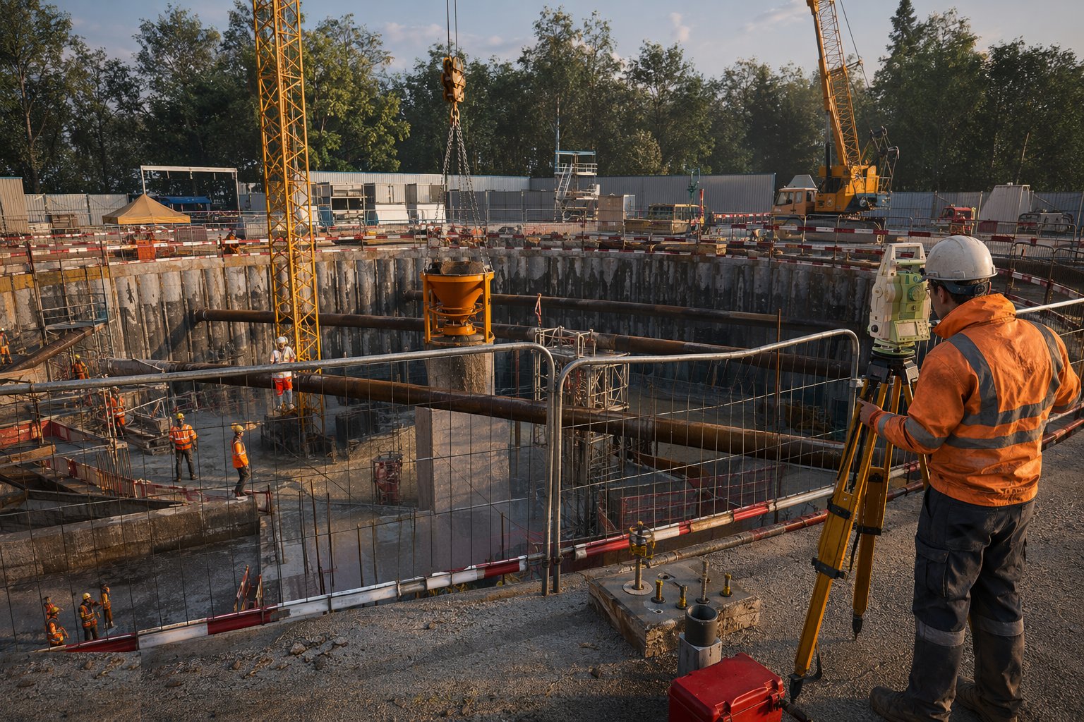 Set out, clear and monitor the shaft site — Shafts & Portals, step 1
