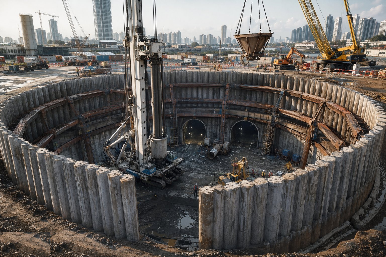 Construct the perimeter wall — Shafts & Portals, step 2