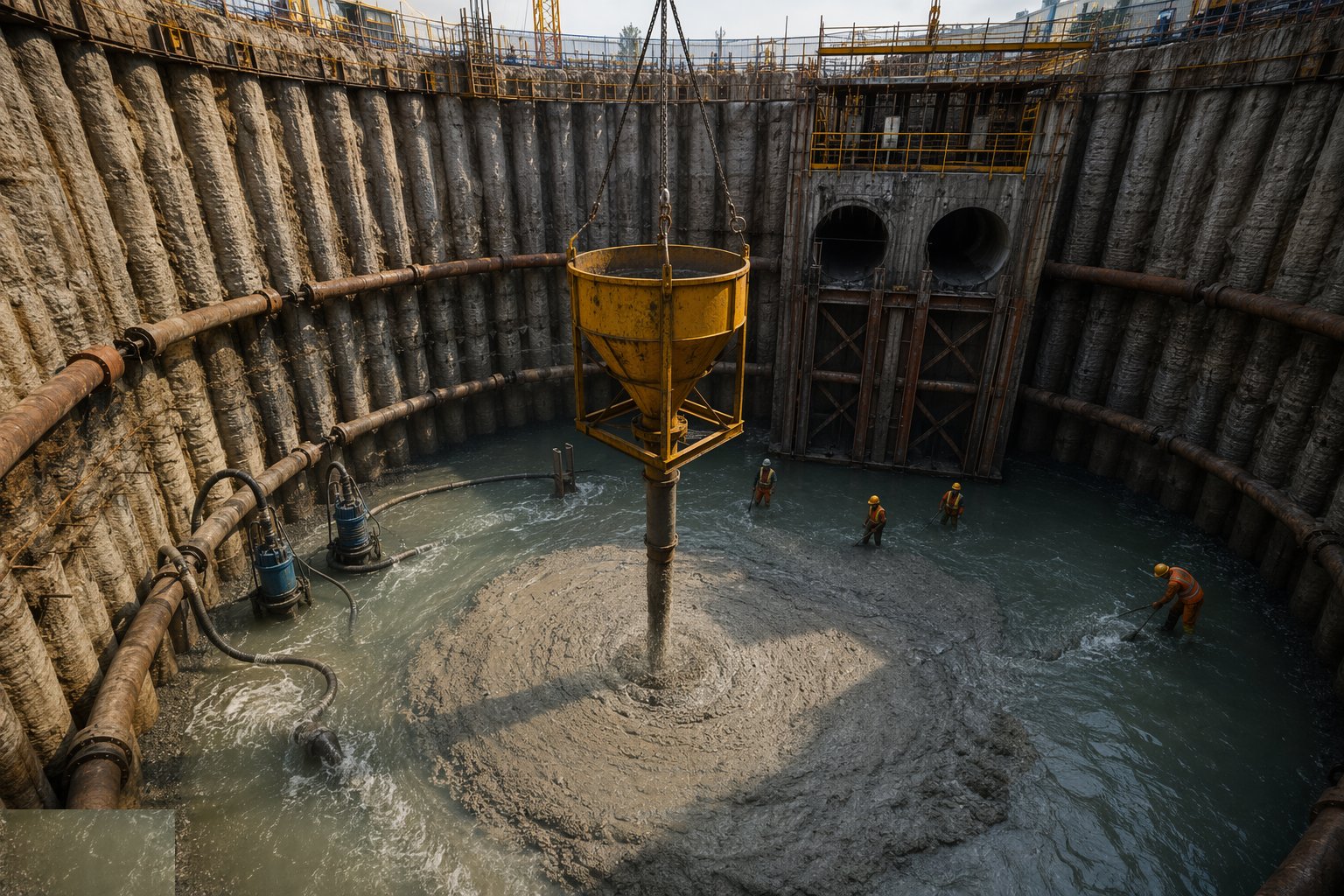 Control groundwater and seal the base — Shafts & Portals, step 4