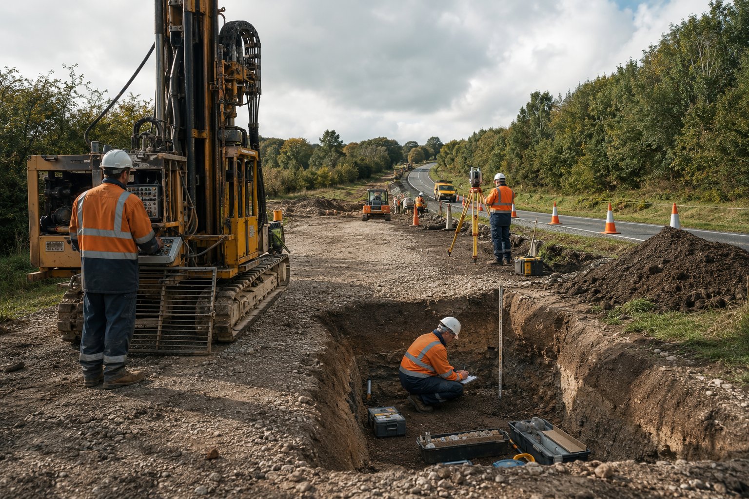 Carry out the intrusive works — Survey Control & Ground Investigation, step 4