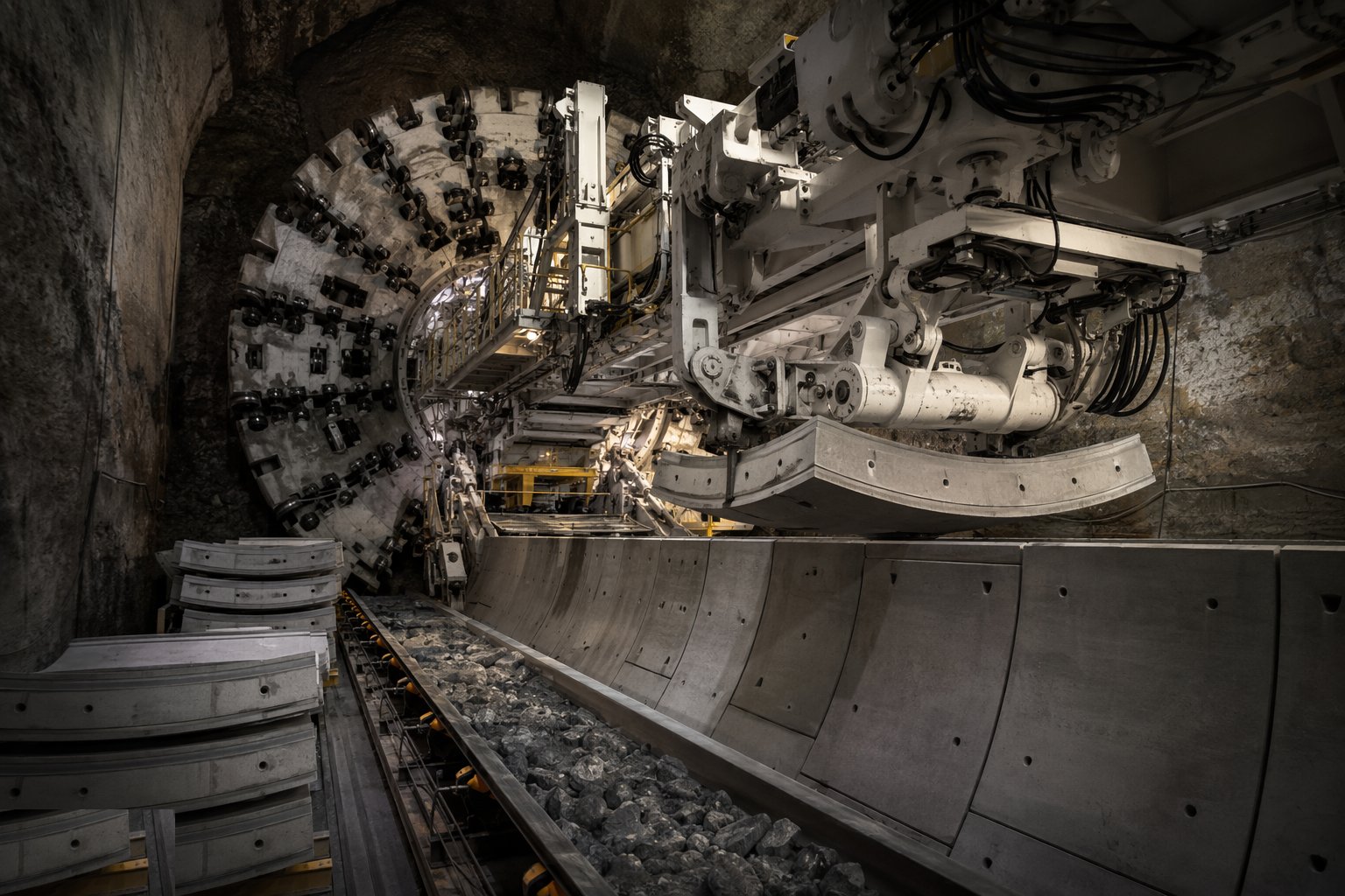 Drive and build the rings — TBM Tunnelling & Segmental Lining, step 3
