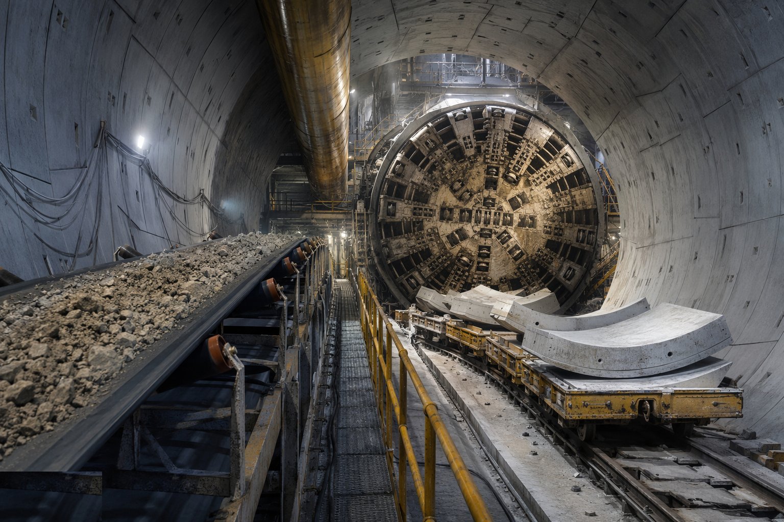 Run the muck and materials logistics — TBM Tunnelling & Segmental Lining, step 5