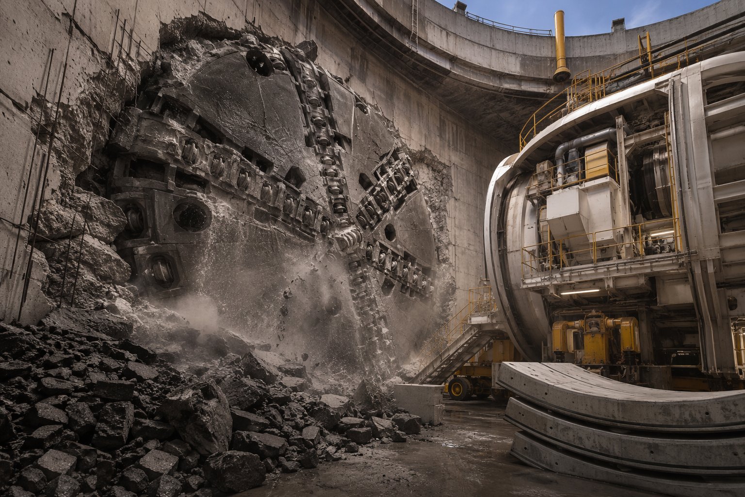 Receive, break through and hand over — TBM Tunnelling & Segmental Lining, step 7