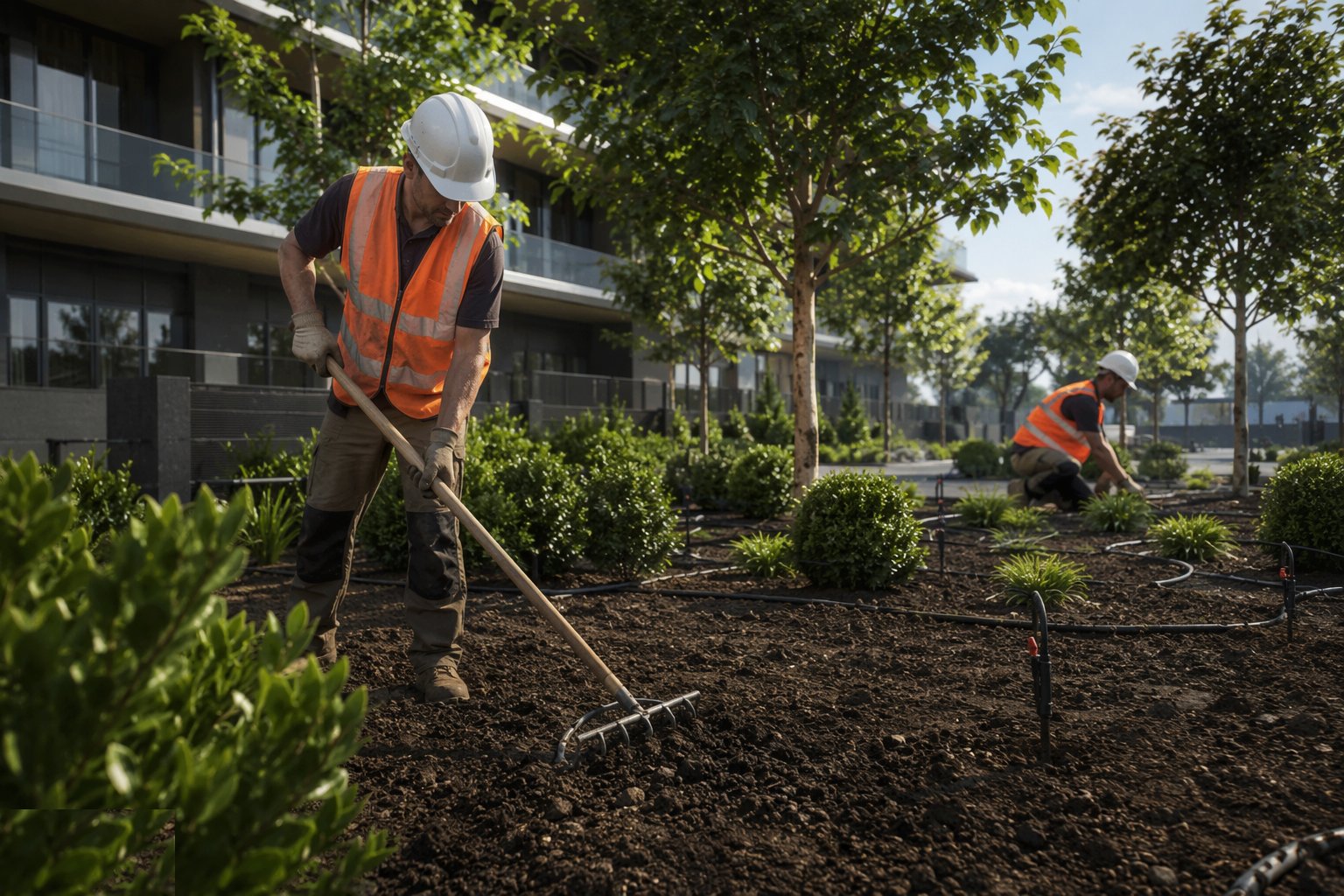 Cultivate and ameliorate the planting areas — Soft Landscaping & Planting, step 2
