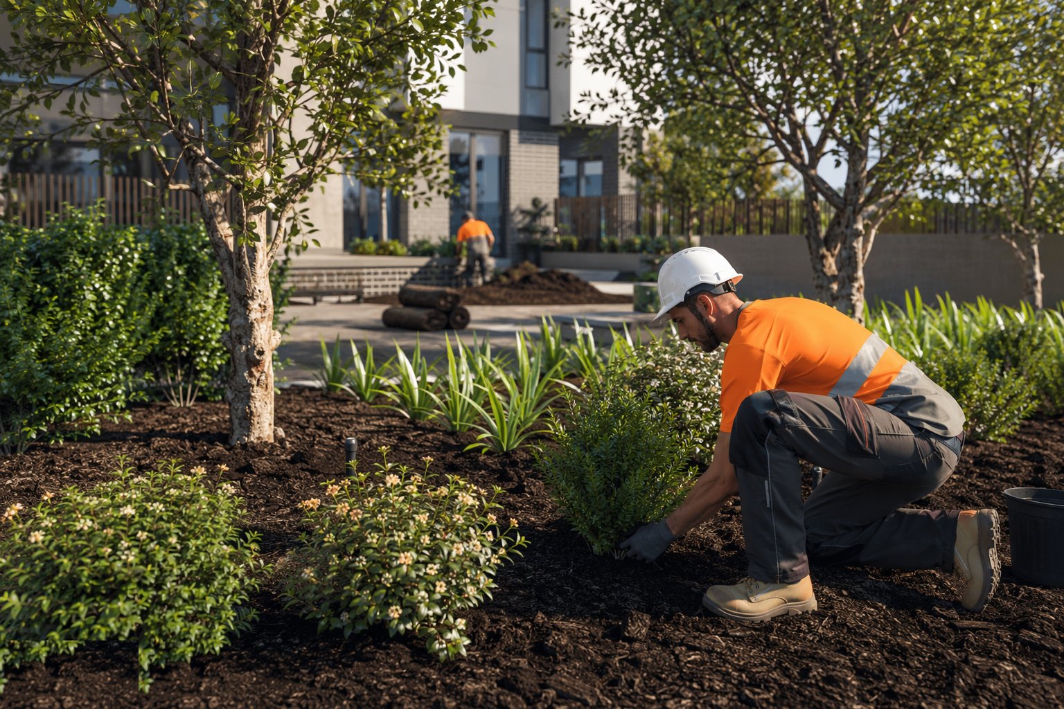 Plant hedges, shrubs and beds — Soft Landscaping & Planting, step 4