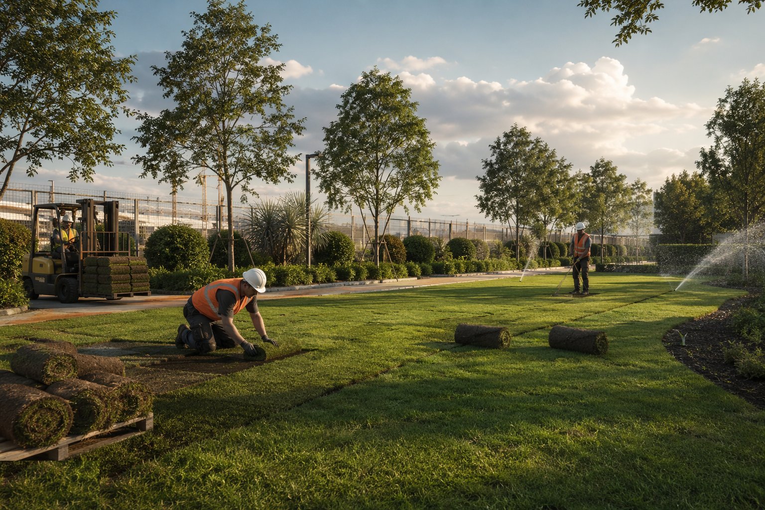 Turf and seed the open ground — Soft Landscaping & Planting, step 5