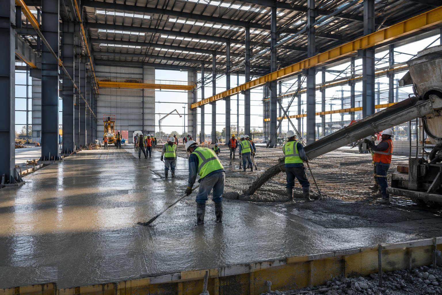Cast the industrial floor — Factories & Production Buildings, step 3