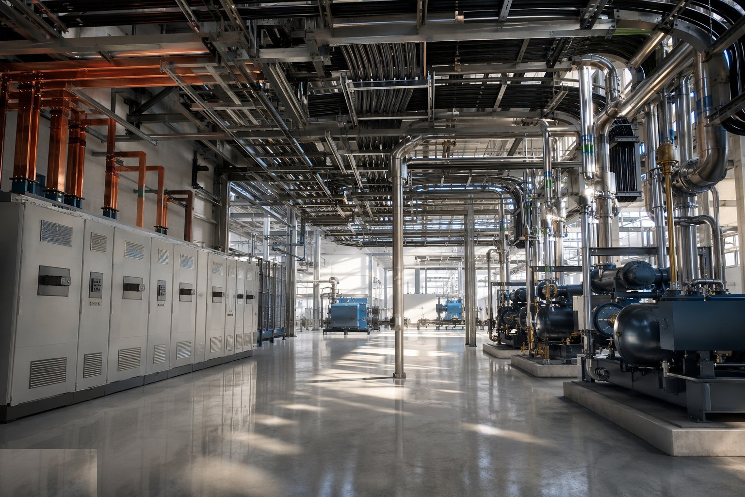 Connect machines and prove the utilities — Industrial Services & Utilities, step 5