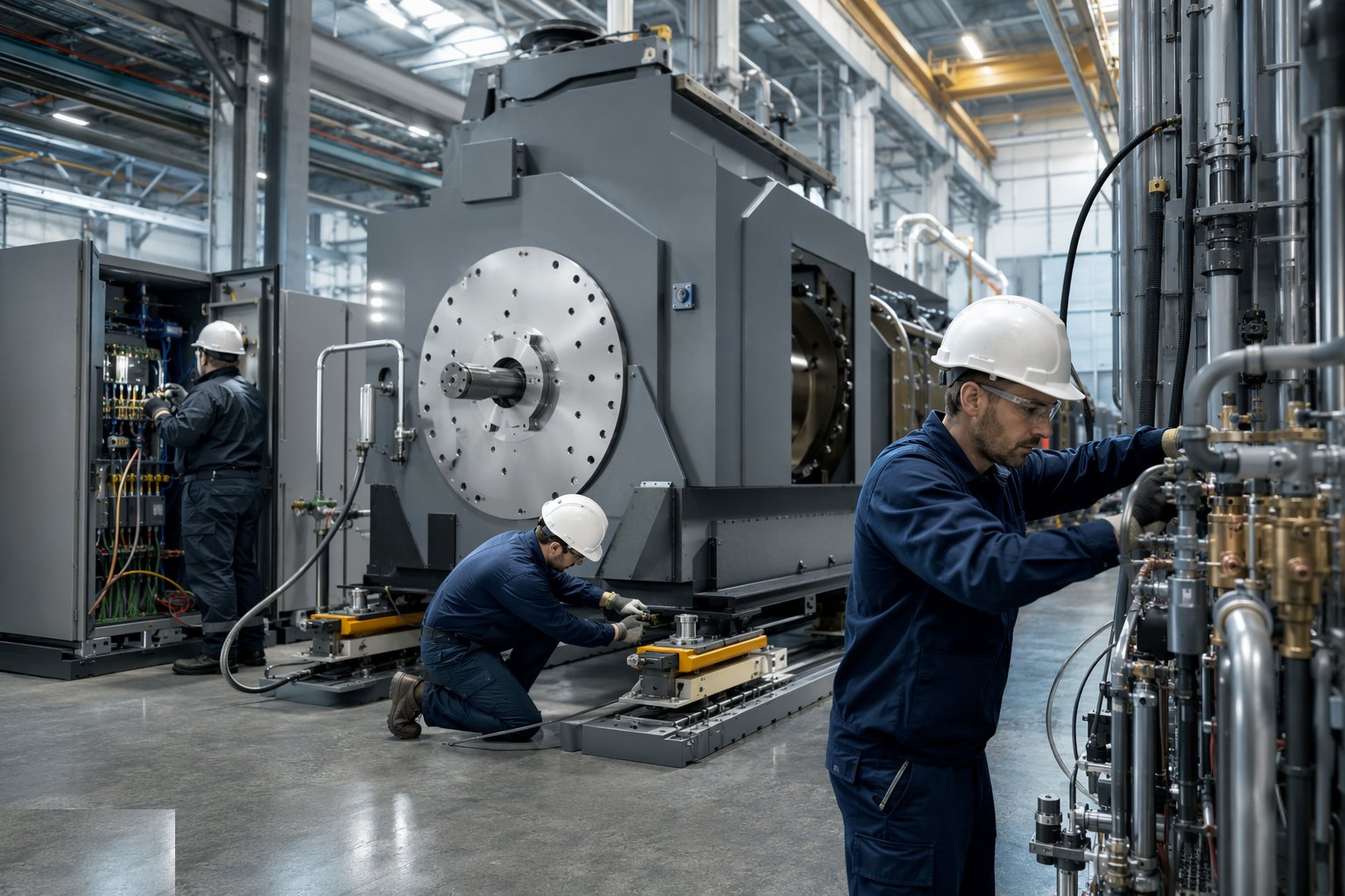 Hook up the services in sequence — Process Plant & Production Line Installation, step 4