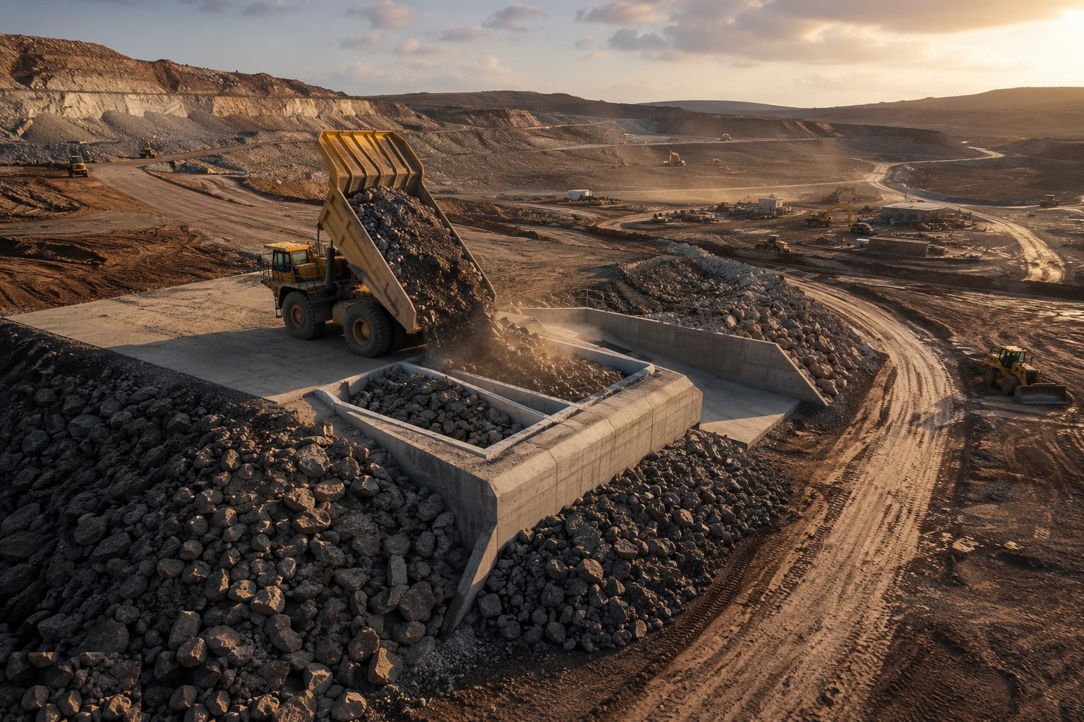 Build the ROM pad and tipping point — Surface Mine Infrastructure, step 3