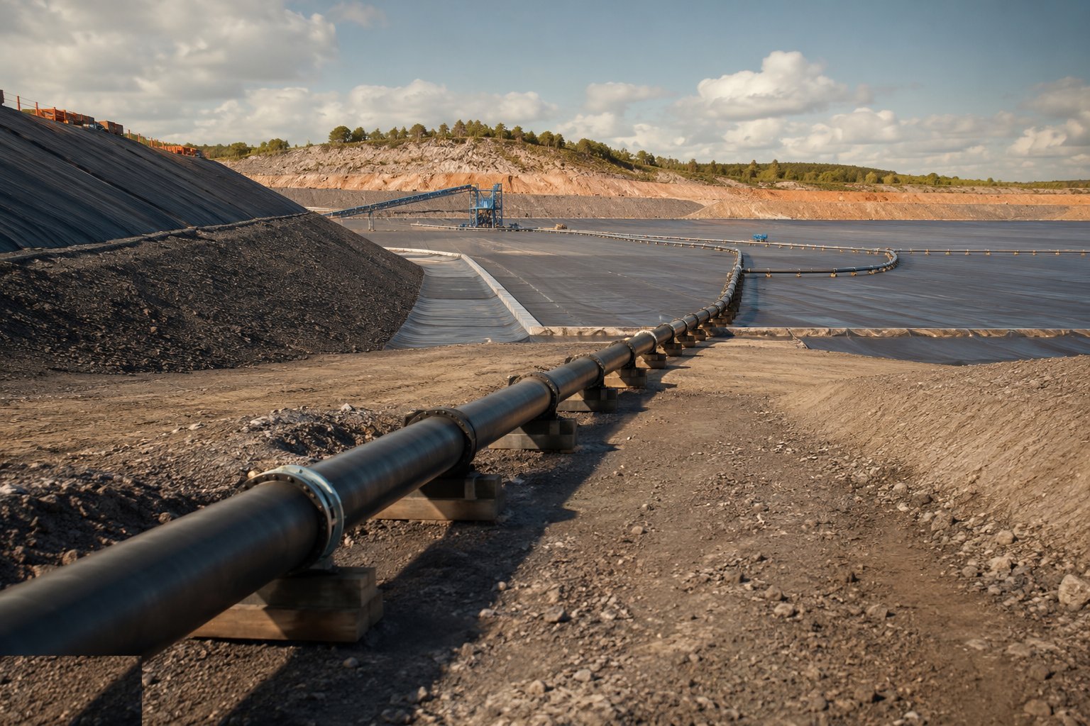 Commission the slurry distribution and deposition system — Tailings Storage & Mine Services, step 3