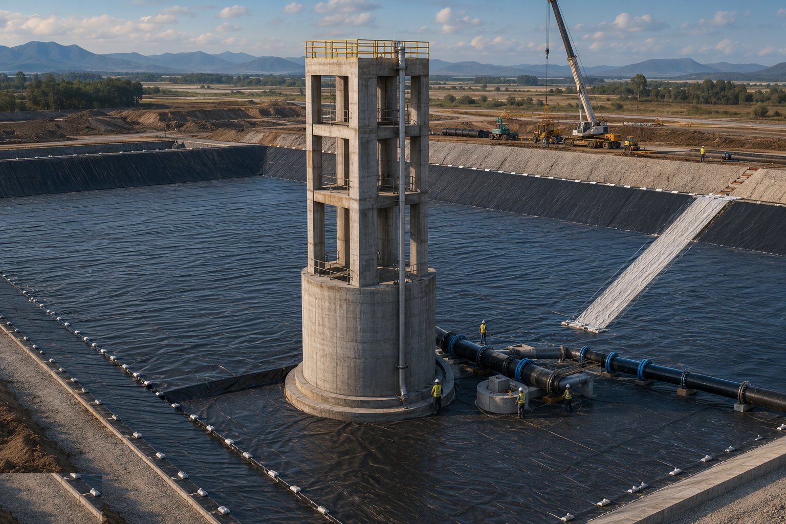 Construct the decant and reclaim water systems — Tailings Storage & Mine Services, step 4