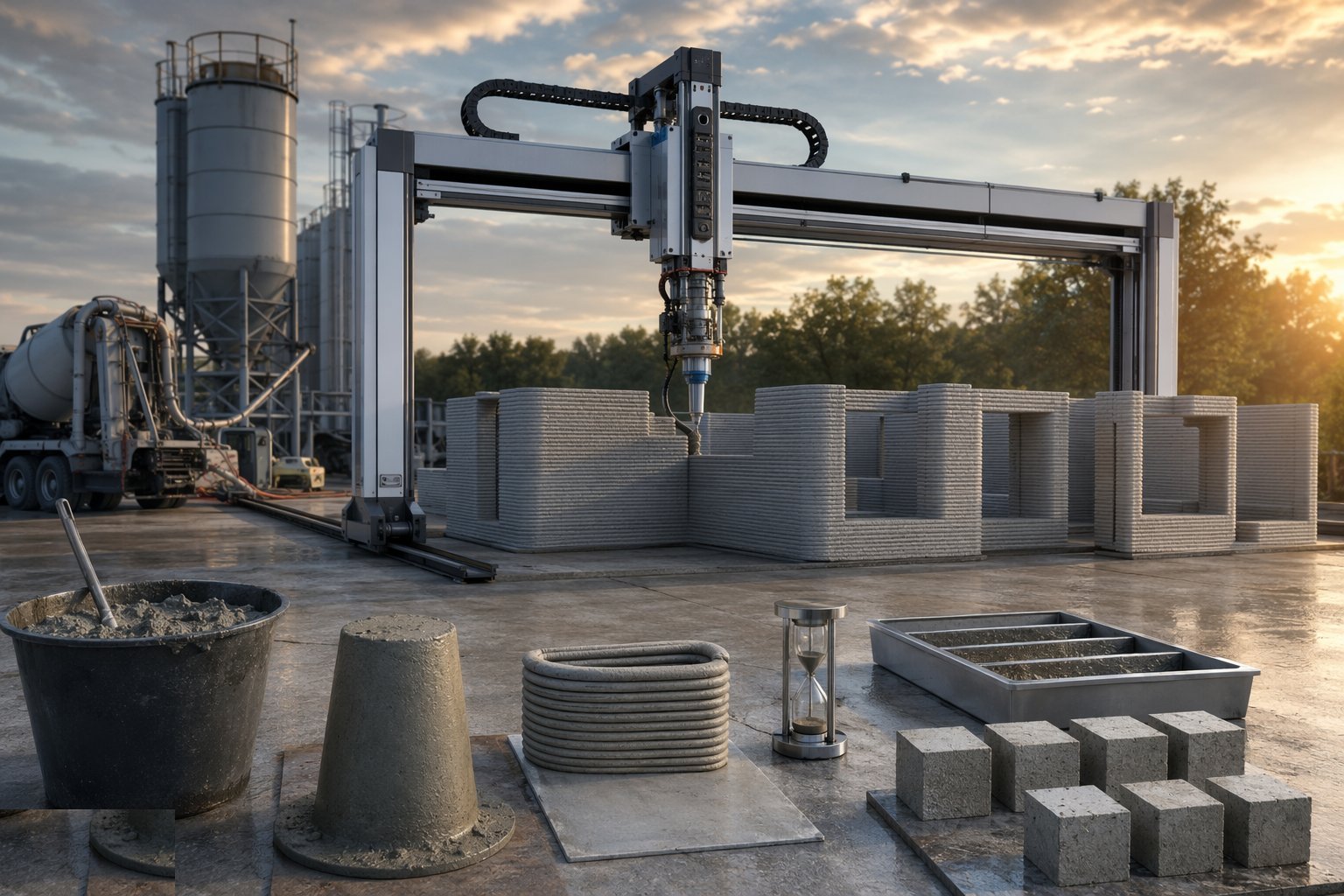 Develop and qualify the printable mix — 3D Printing and Additive Construction, step 2