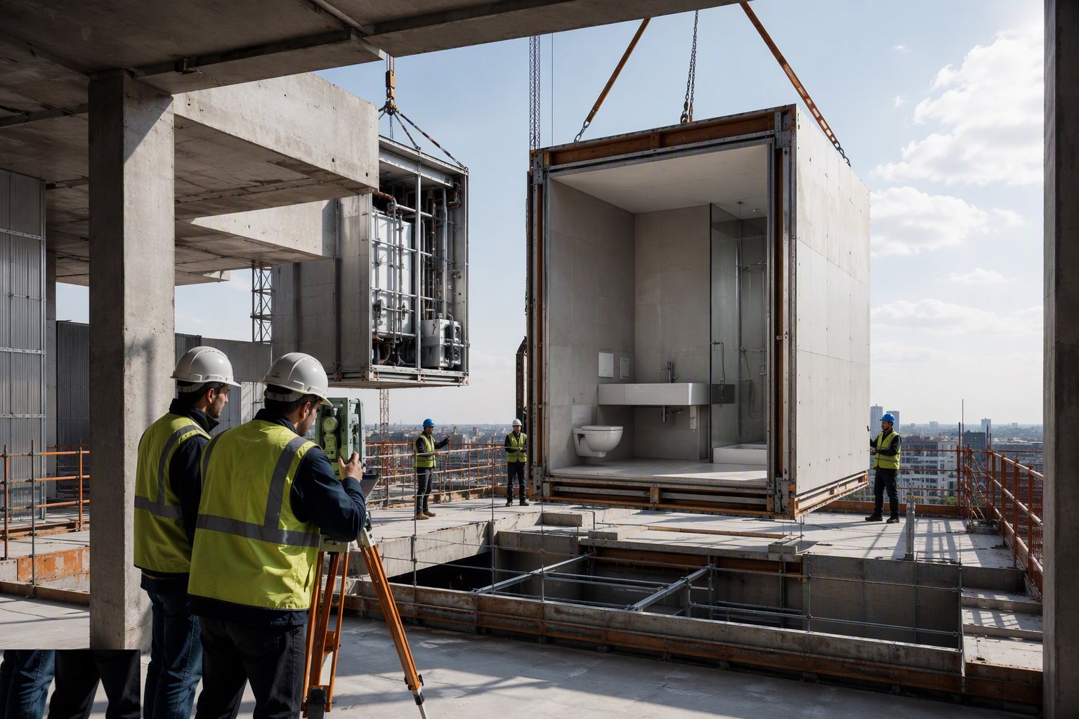 Freeze the design and survey the building it is going into — Bathroom Pods, Riser and Plant Modules, step 1