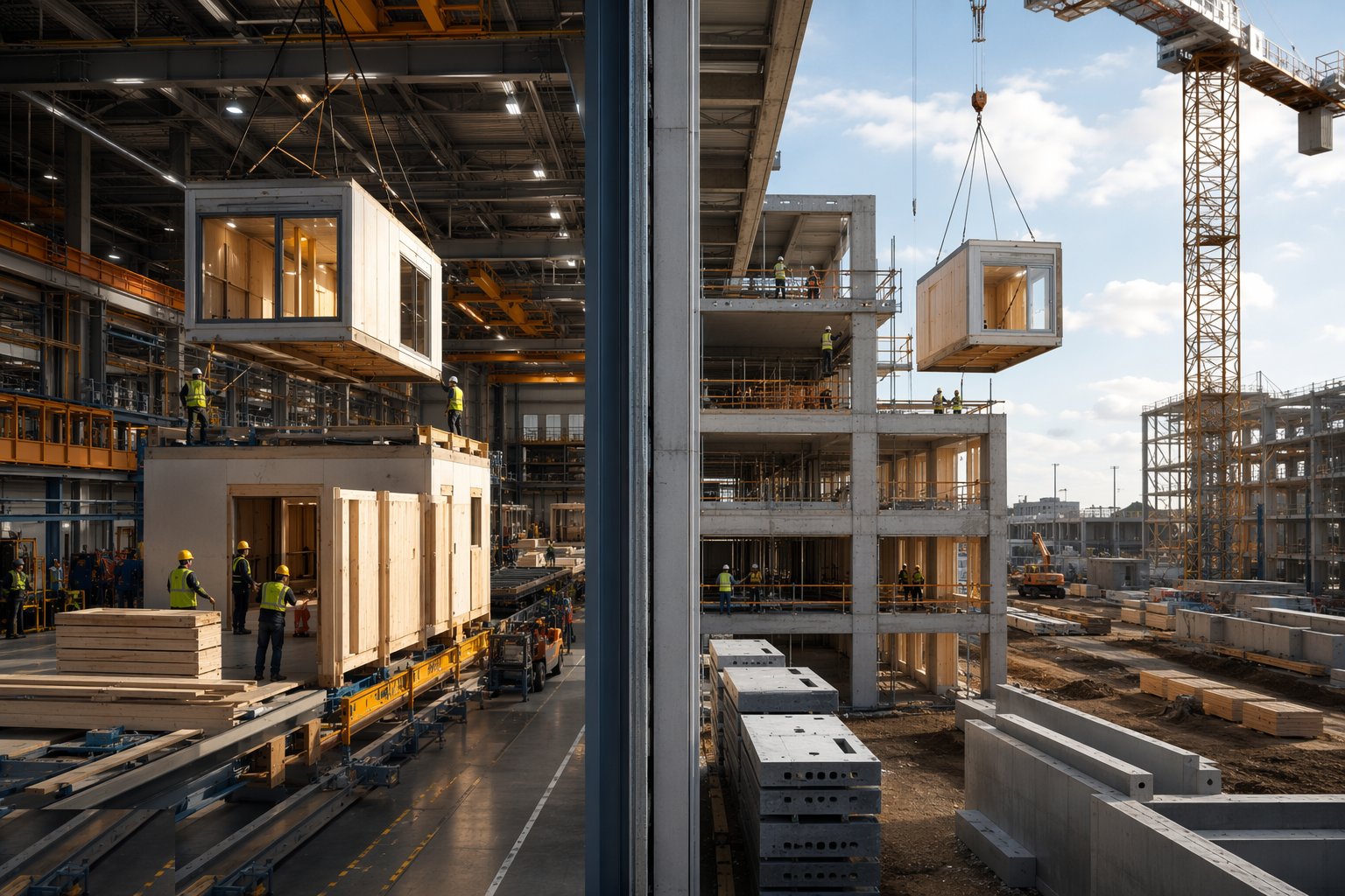 Lock the pipeline and the commercial structure — Modern Methods of Construction — What They Actually Are, step 3