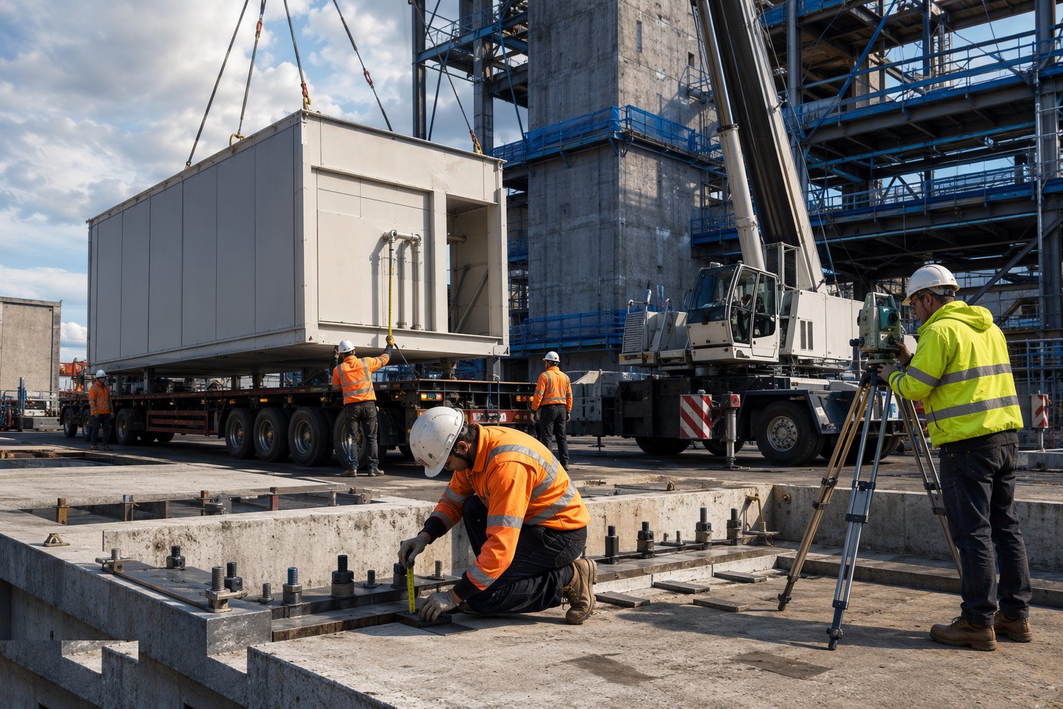 Run the millimetre protocol at every landing — Off-Site Logistics, Craneage and Tolerance, step 6