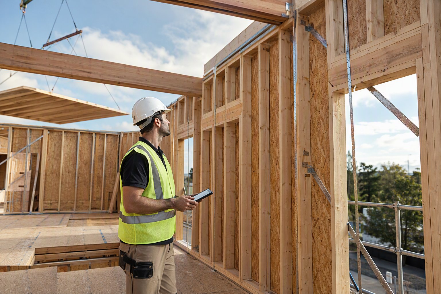 Inspect the structure before the linings close — Panelised Systems — Open and Closed Panel, step 8