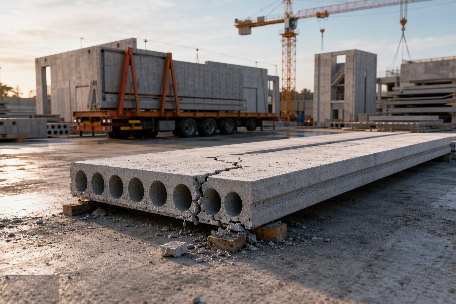 Transport, stack and sequence the deliveries — Precast Concrete Structures, step 3
