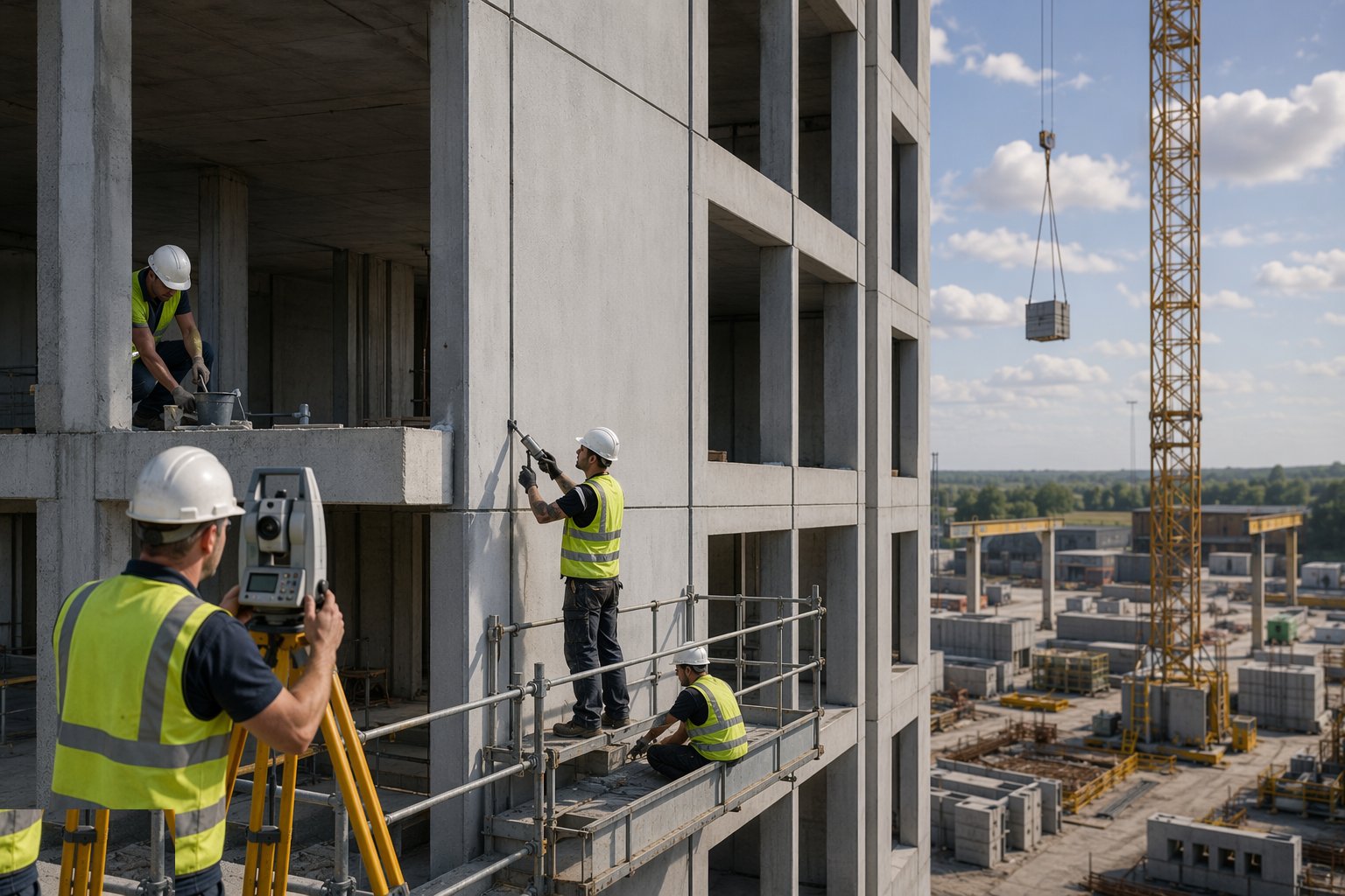 Survey, seal the joints and hand the structure over — Precast Concrete Structures, step 8