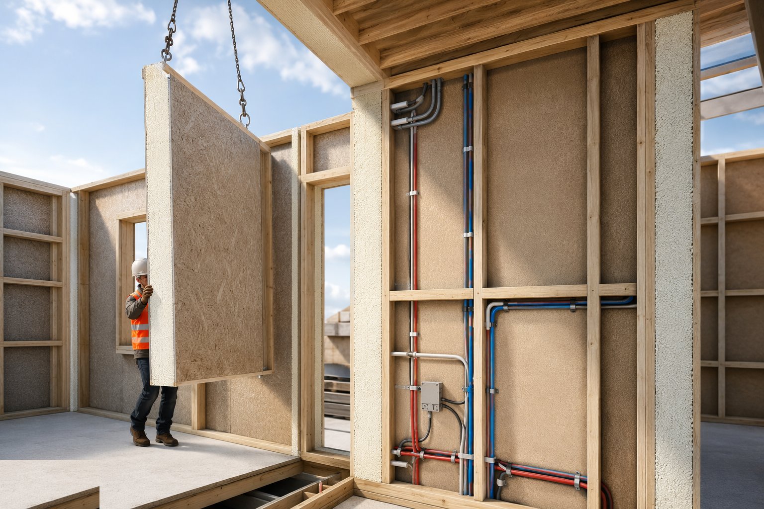 Run services in the voids, not through the core — SIPs, Floor and Roof Cassettes, step 7