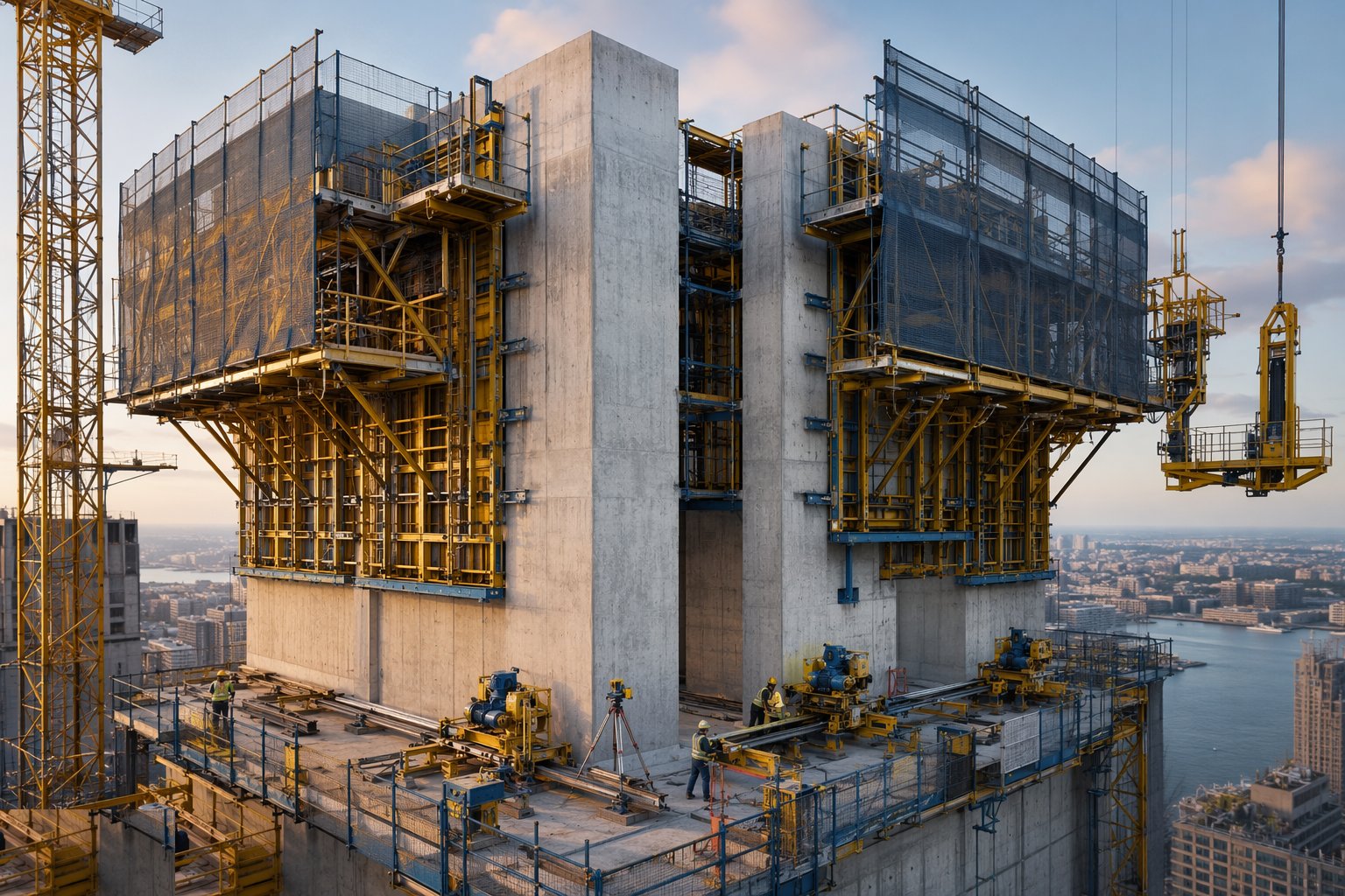Set up the formwork and datum control — Site-Based MMC — Tunnel Form, Jump Form, Slipform, ICF, step 2