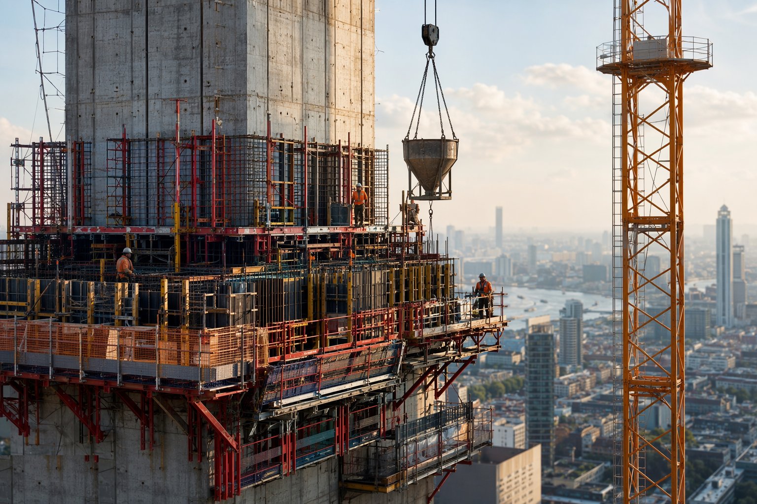 Manage the crane dependency honestly — Site-Based MMC — Tunnel Form, Jump Form, Slipform, ICF, step 6