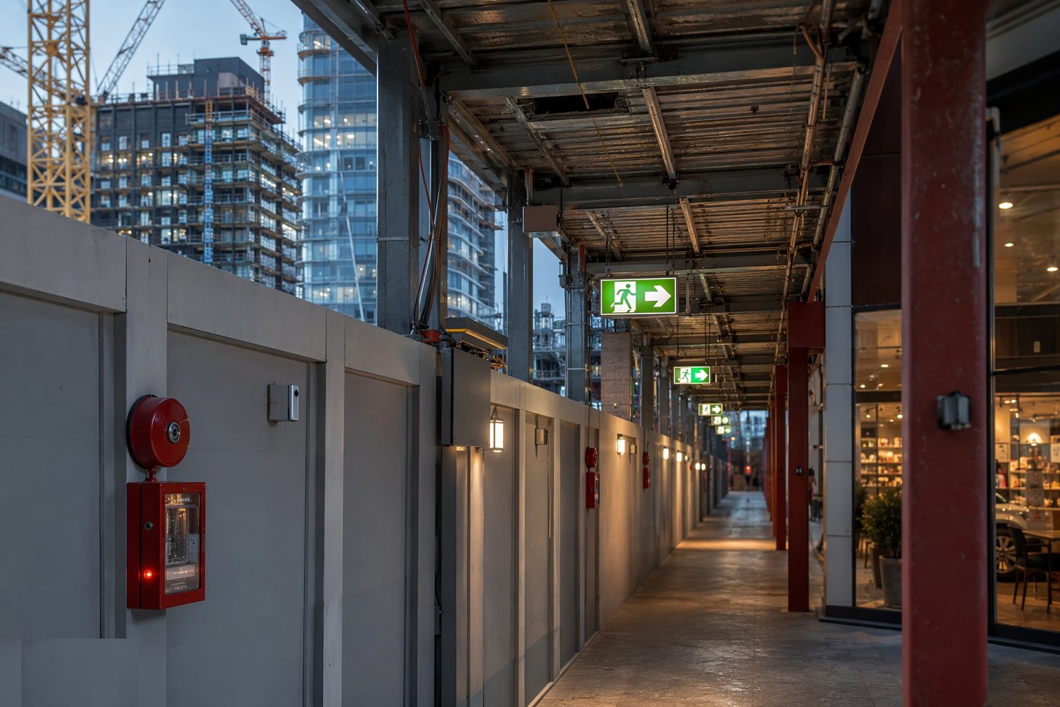 Install and maintain temporary life-safety systems — Phased Handover & Live-Site Logistics, step 3