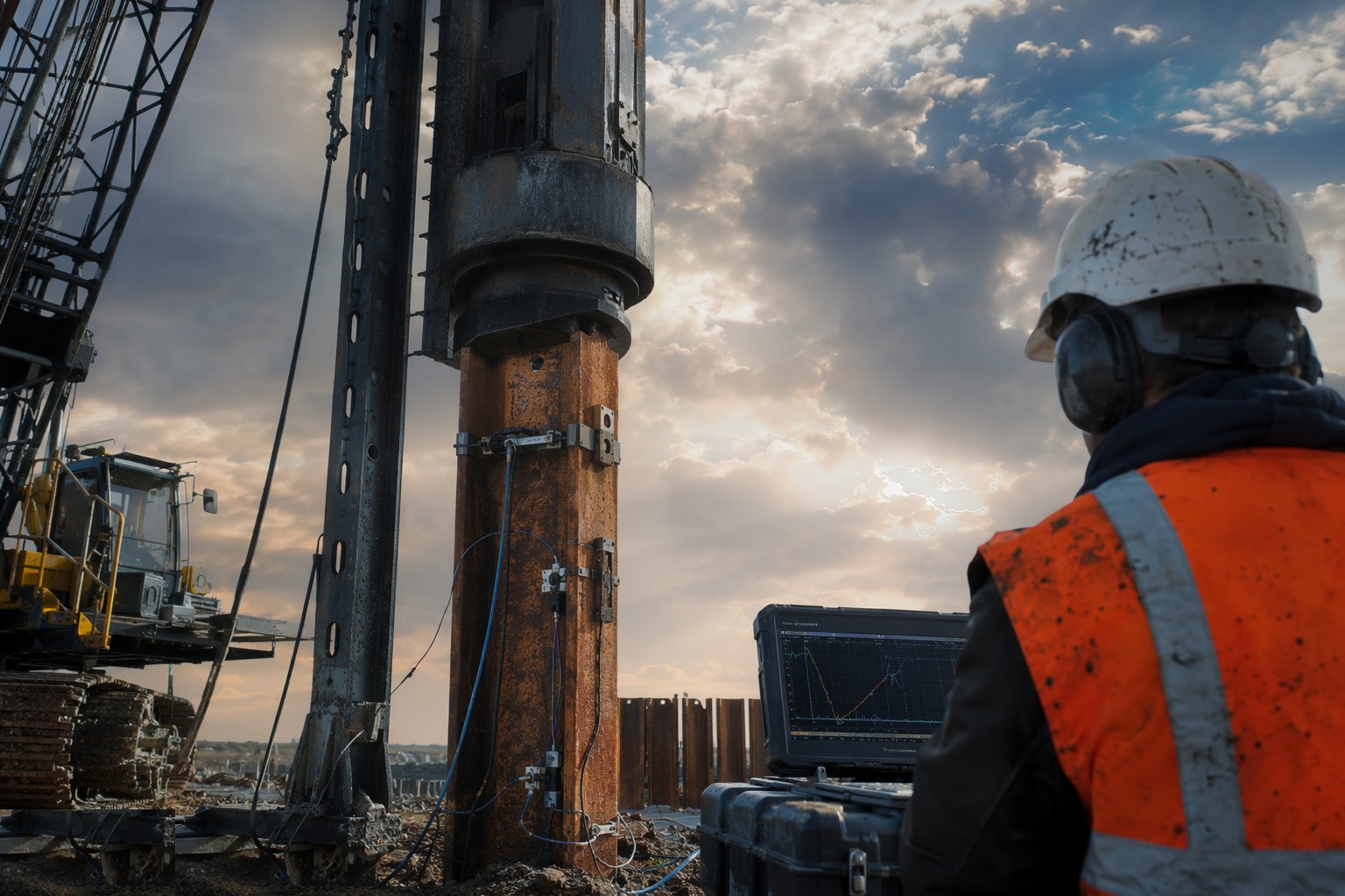 Drive with monitored energy — Driven steel tube and H piles, step 3
